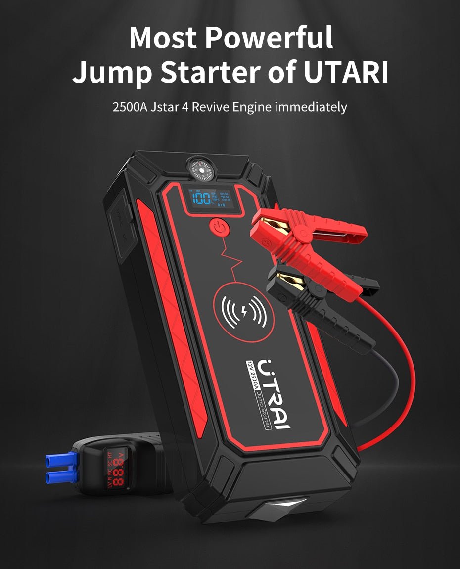 Starthjälp - Power Bank 2500A/24000 mAh Jump Starter - 12V - AlltSmart